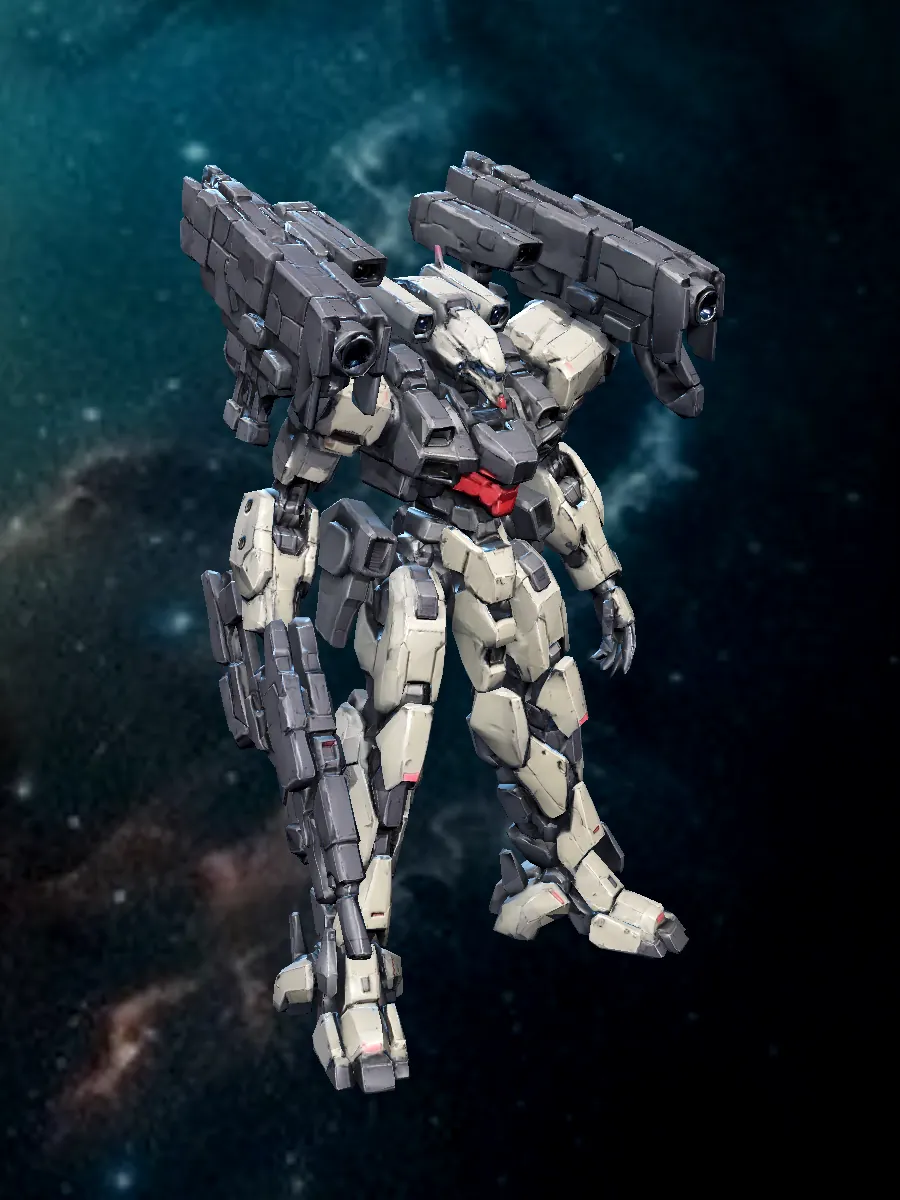 Grey & tan frame mech, in-game model